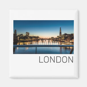 London Uk Skyline Förenade kungariket England Souv Magnet