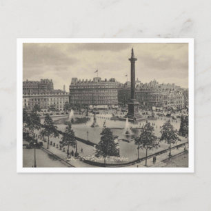 London UK, Trafalgar Square 1911 Vintage Inspired Vykort