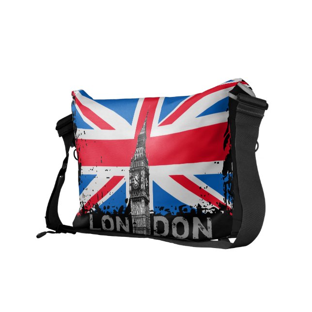 London UK Union Jack Messenger bag (Höger Baksida)