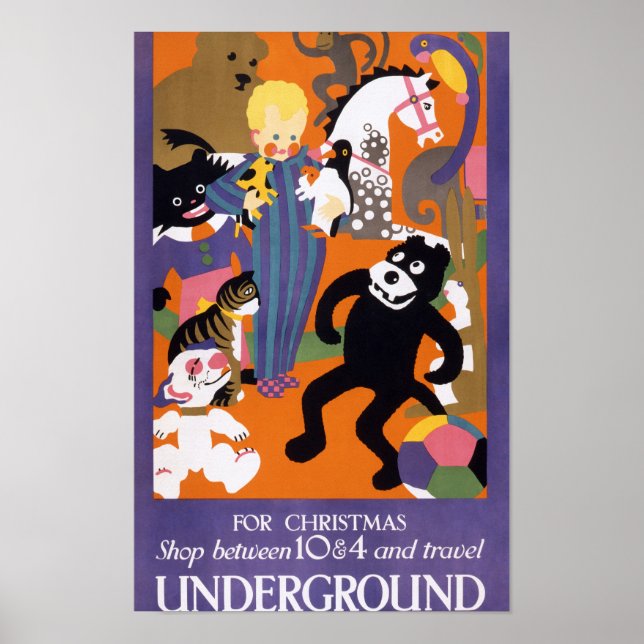 London Underground Vintage Shopping Poster (Framsidan)