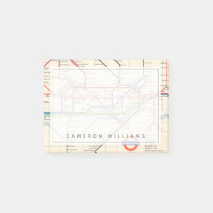 London underjordiska karta post-it block