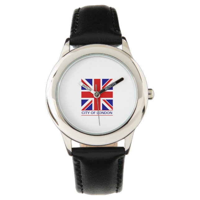 London - Union Jack Flagga Armbandsur (Framsida)