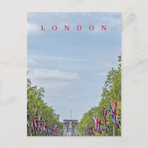 London Union Jack flaggor på vykortet Mall Vykort