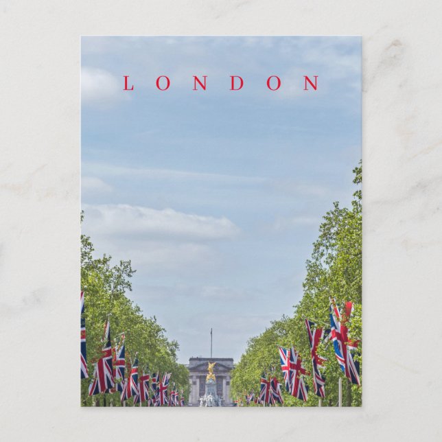 London Union Jack flaggor på vykortet Mall Vykort (Framsida)