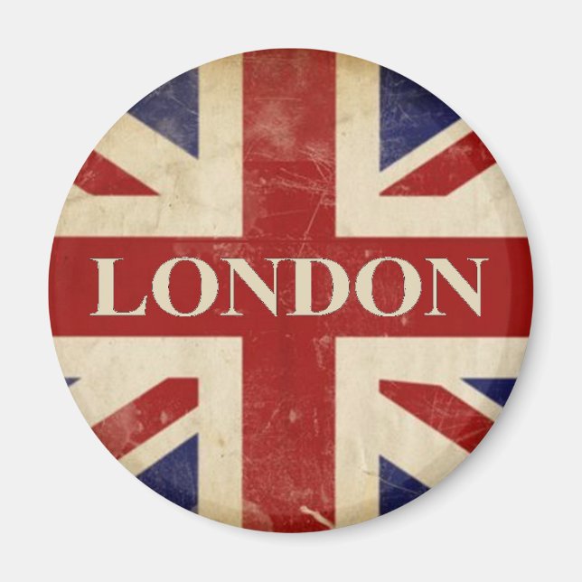 London - Union Jack - I Kärlek London Magnet (Framsidan)