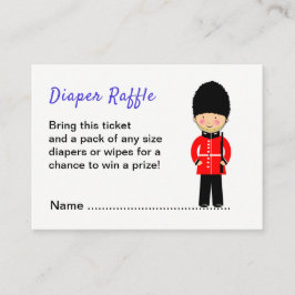 London Union Jack Theme Baby Shower Tilläggskort