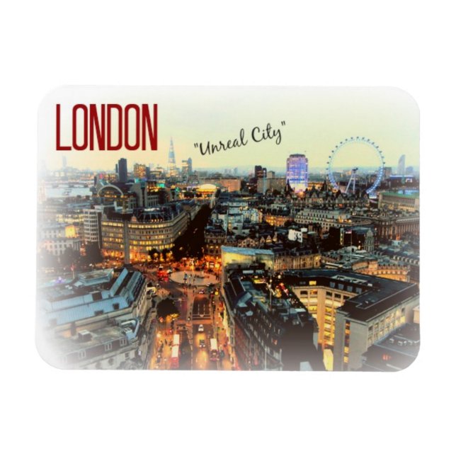 London: "Unreal City"—T.S. Eliot magnet (Horisontell)