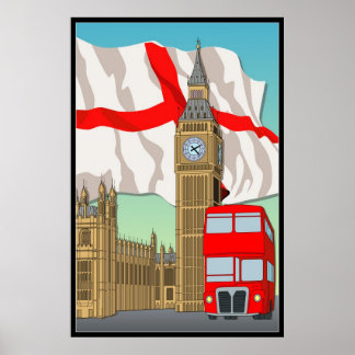 London Vecter Art Wall Poster/ramskriver ut Poster