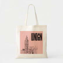 london vibes tote bag (rosa av bomullskandy)