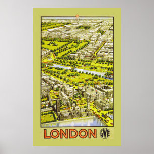 London vid GWR (gränsen) Poster