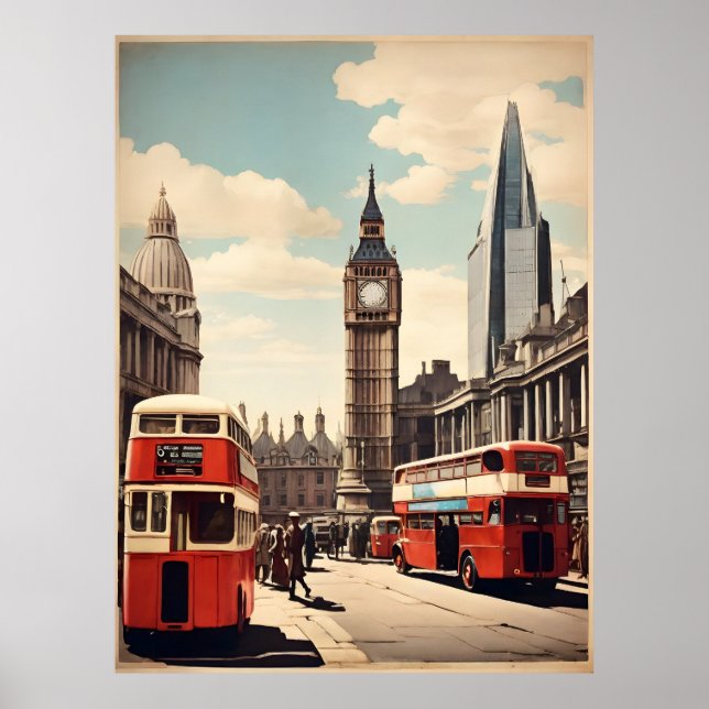 London vintage affisch (Framsidan)