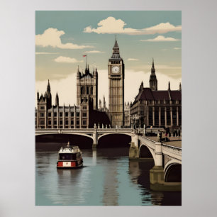 London vintage affisch