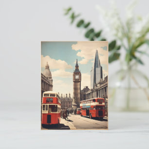 London vintage affisch vykort