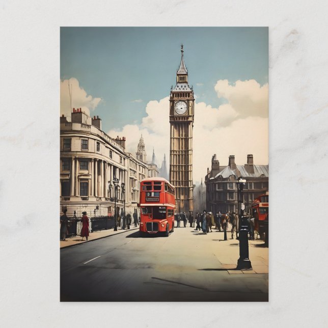 London vintage affisch vykort (Framsida)