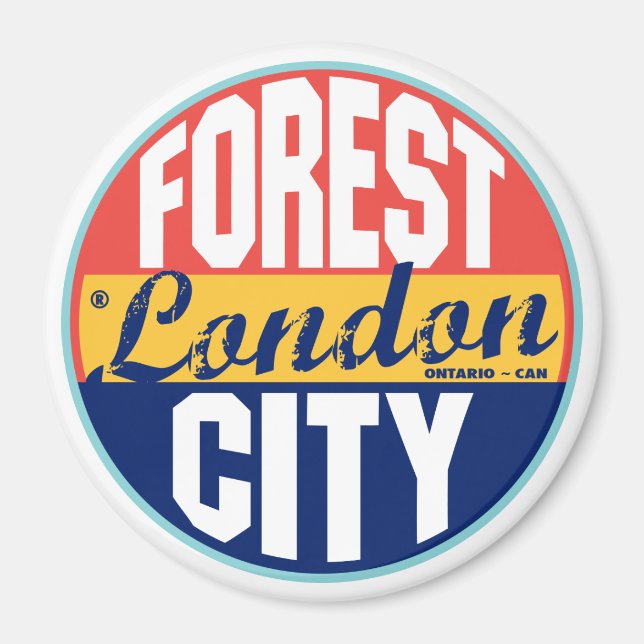 London Vintage Label Magnet (Framsidan)