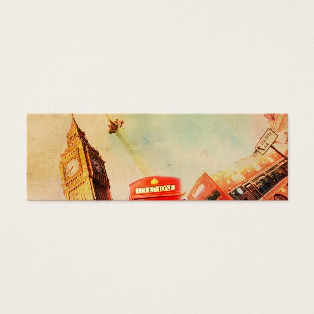 London vintage litet visitkort (Framsidan)