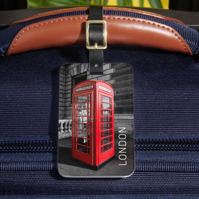 London Vintage Mobil Box UK Retro Telefon Bagagebricka (Framsida Insitu 2)
