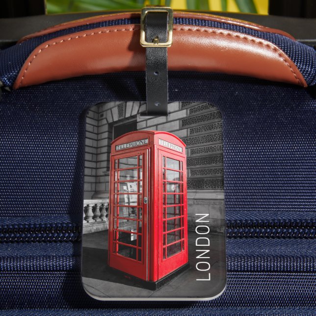 London Vintage Mobil Box UK Retro Telefon Bagagebricka (Framsida Insitu 2)