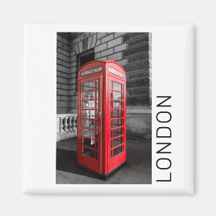 London Vintage Mobil Box UK Retro Telefon Magnet