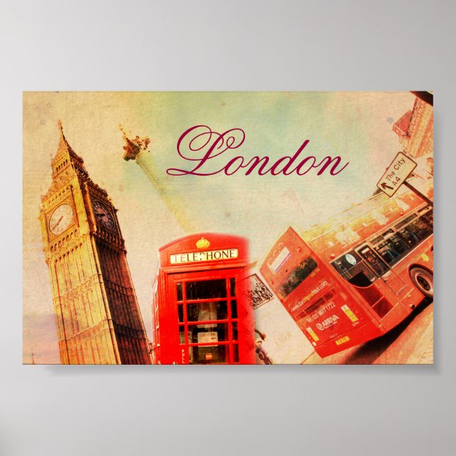 London vintage poster (Framsidan)