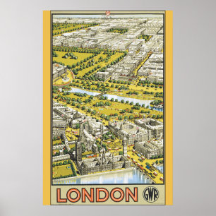 London Vintage resor Poster