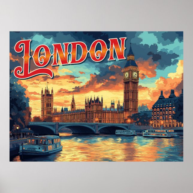 London Vintage resor Poster (Framsidan)