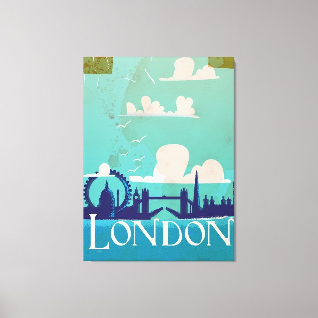 London vintage resor poster canvastryck (Framsida)