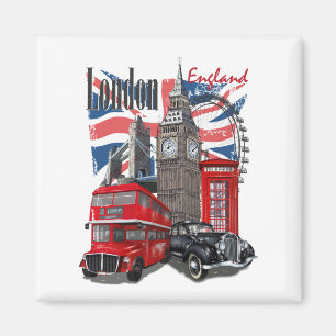 London Vintage resor Poster Magnet