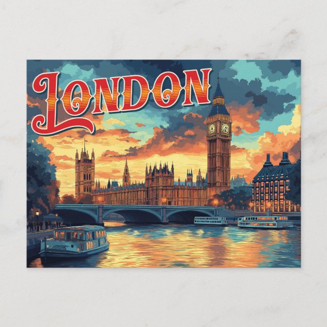 London Vintage resor Vykort (Framsida)