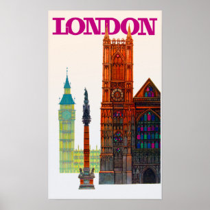 London vintage resoraffisch poster