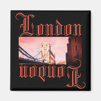 London Vintage Stad Tower Bridge Landskapsmagnet