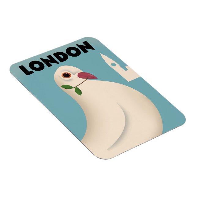 London Vintage stil reseaffisch. Magnet (Högersidan)