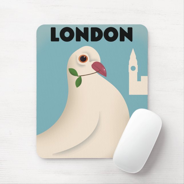 London Vintage stil reseaffisch. Musmatta (Med mus)