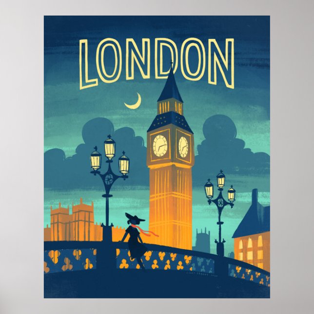 London Vintage-Stil Travel Poster (Framsidan)