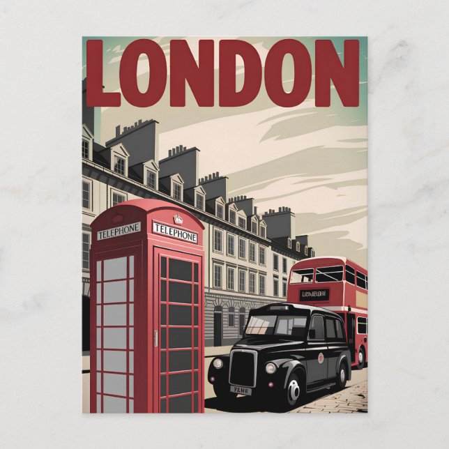 London vintage vykort (Framsida)