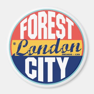 London vintageetikett magnet