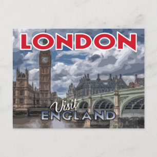 London, vykort från serie Besök...