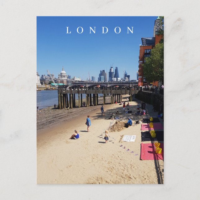 London vykort med strandvy (Framsida)