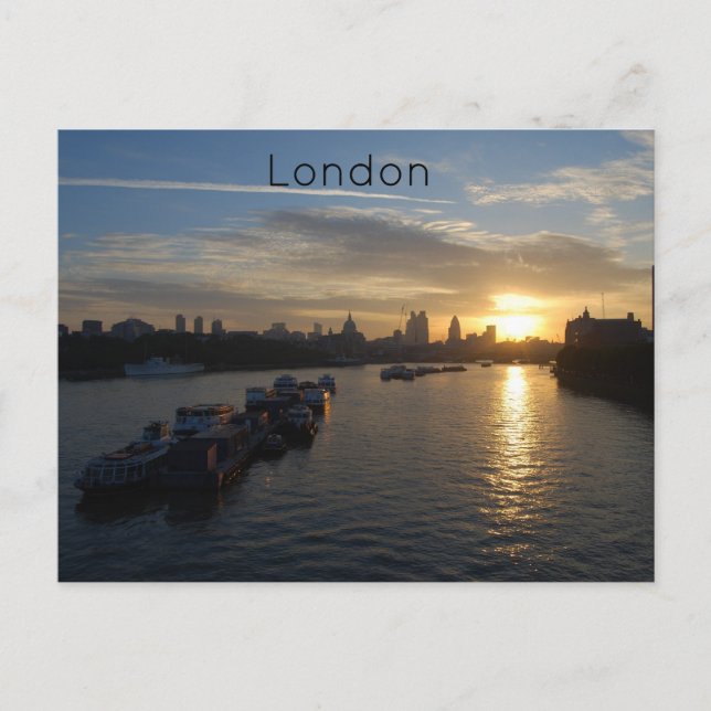 London Vykort vid soluppgång (Framsida)