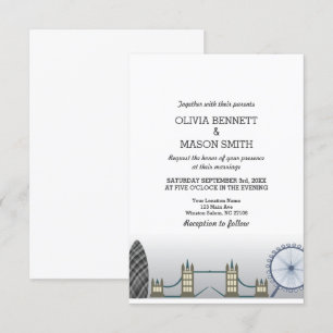 London Wedding Investigation UK England Inbjudningar