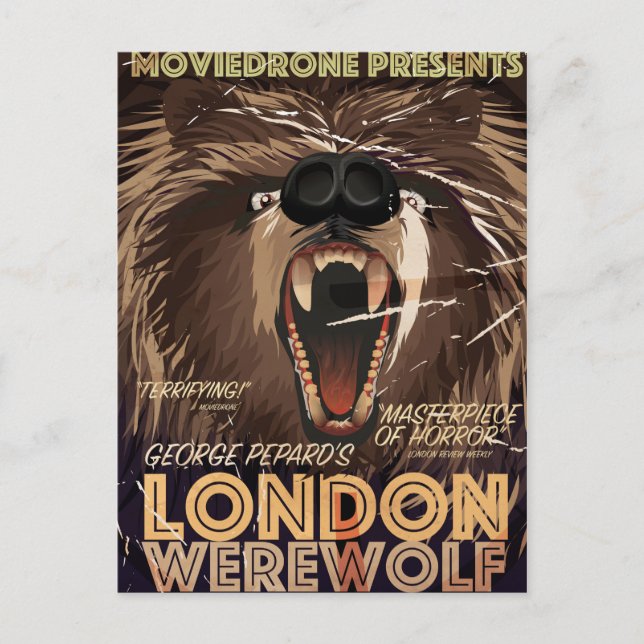 London Werevargs Vintage Movie poster Vykort (Framsida)