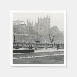 London Westminster Abbey på vinterservetter Pappersservett