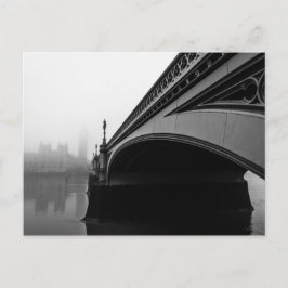 London Westminster Bridge i Thick Fog-vykort Vykort