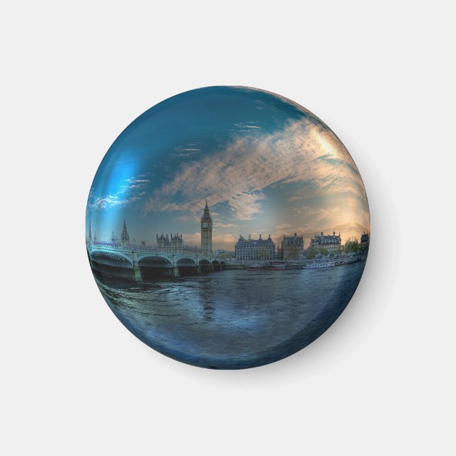 London Westminster Cityscape Photo Boll Magnet (Framsidan)