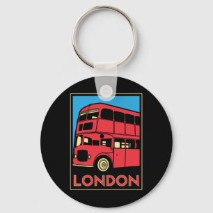 london westminster england art deco retro poster nyckelring
