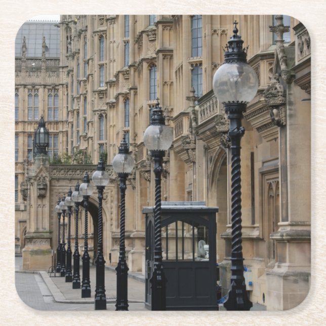 London - Westminster - Europaparlamentet - Underlä Underlägg Papper Kvadrat (Framsidan)