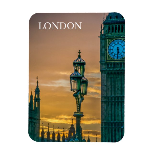 London Westminster vid solnedsatt kylmagnet Magnet (Vertikal)