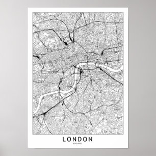London White Karta Poster