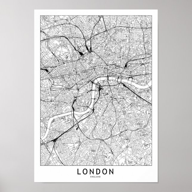 London White Karta Poster (Framsidan)
