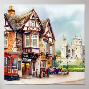 London-Windsor Castle, (D), Watercolor Poster